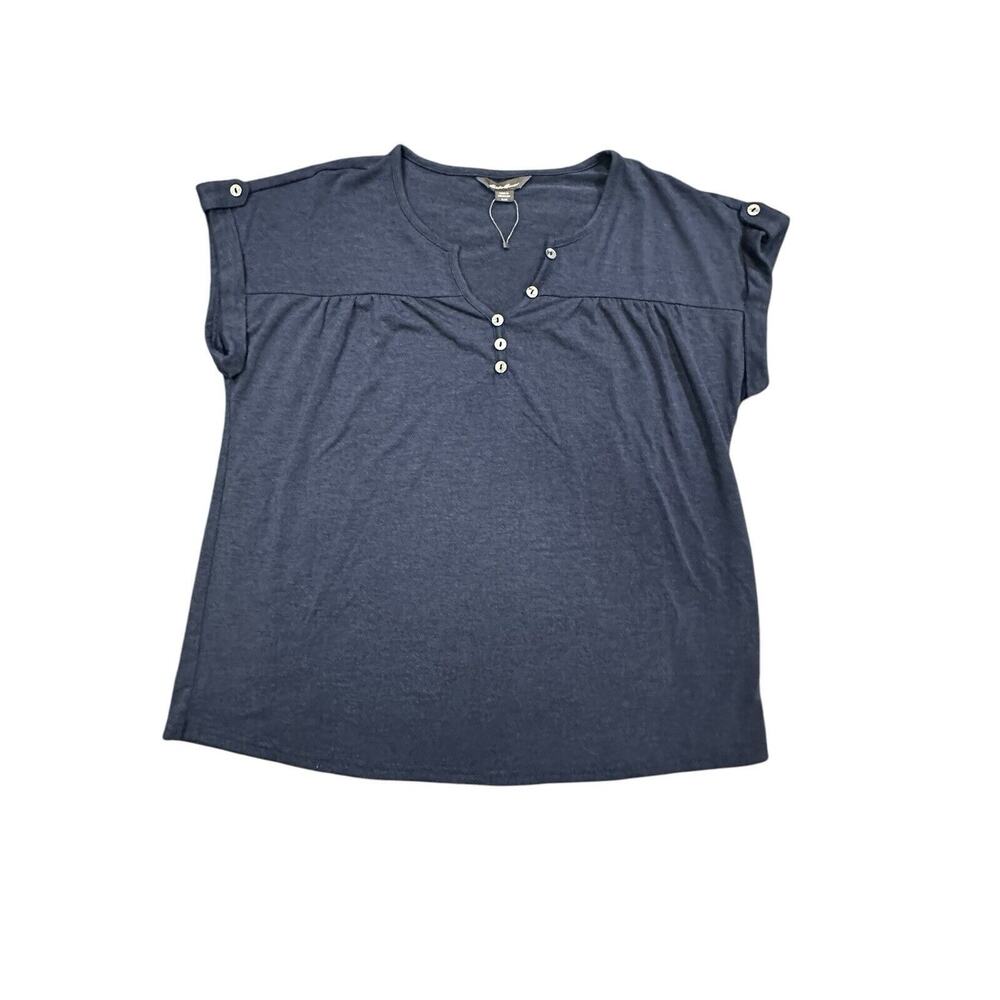 Eddie Bauer Cap Sleeve Light Weight Shirt Womens Size M - V-Neck
